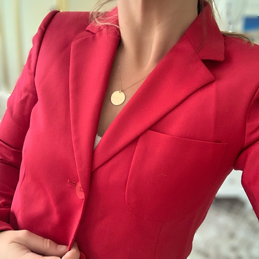 Nwot red theory fitted blazer size 2